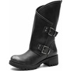 image:imageGLOBALWIN Womens The Twisted Rider Motorcycle Boots MidCalf Fashion Boots For Women Low Heel18yy01 Distressed Silver