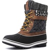 image:imageGLOBALWIN Womens Waterproof Winter Boots Snow Boots For Women1910 BrownPrints