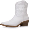 image:imageGLOBALWIN Womens Western Charm Cowgirl Boots Mid Calf Comfy Cowboy Boots For Women With Pointed Toe23yy07 White