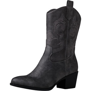 image:imageGLOBALWIN Cowboy Boots for Women MidCalf Western Style19yy17grey