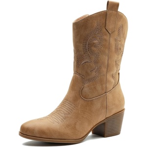 image:imageGLOBALWIN Cowboy Boots for Women MidCalf Western Style19yy17khaki