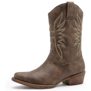 image:imageGLOBALWIN Cowboy Boots for Women MidCalf Western StyleBrown