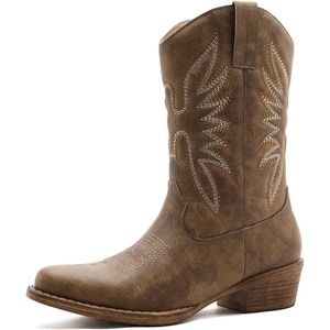 image:imageGLOBALWIN Cowboy Boots for Women MidCalf Western StyleCamel