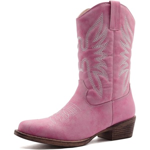 image:imageGLOBALWIN Cowboy Boots for Women MidCalf Western StylePink