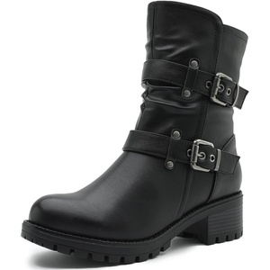 image:imageGLOBALWIN Fashion Ankle Boots For Women Low Heel Biker Boots21yy13black