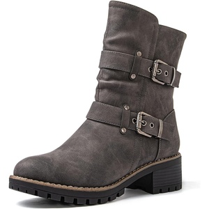 image:imageGLOBALWIN Fashion Ankle Boots For Women Low Heel Biker Boots21yy13grey