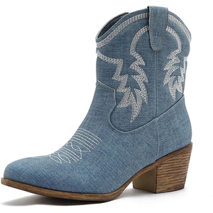 image:imageGLOBALWIN Womens Brown Cowgirl Boots Ankle Booties22yy10 Denim Blue