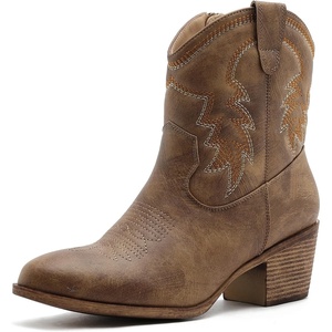image:imageGLOBALWIN Womens Brown Cowgirl Boots Ankle Booties25yy04 Camel
