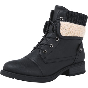 image:imageGLOBALWIN Womens Combat Boots Dressy Lace Up Ankle Boots For Women Low Heel1815black