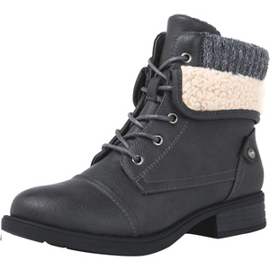 image:imageGLOBALWIN Womens Combat Boots Dressy Lace Up Ankle Boots For Women Low Heel1815grey