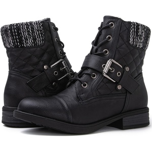 image:imageGLOBALWIN Womens Combat Boots Lace Up Boots For Women Ankle Booties With Low Heel Fashion Dressy Short Boots2102black