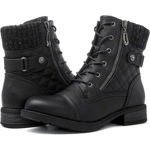 image:imageGLOBALWIN Womens Combat Boots Lace Up Boots For Women Ankle Booties With Low Heel Fashion Dressy Short Boots2121black