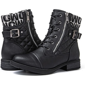 image:imageGLOBALWIN Womens Combat Boots Lace Up Boots For Women Ankle Booties With Low Heel Fashion Dressy Short Boots21yy18 Black2