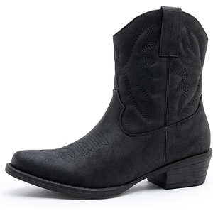 image:imageGLOBALWIN Womens Cowboy Boots Short Western Boots Ankle BootiesBlack