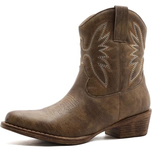 image:imageGLOBALWIN Womens Cowboy Boots Short Western Boots Ankle BootiesCamel