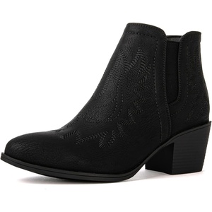 image:imageGLOBALWIN Womens Cowgirl Boots Pull On Ankle Booties21yy01 Black2