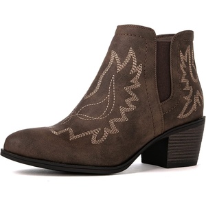 image:imageGLOBALWIN Womens Cowgirl Boots Pull On Ankle Booties21yy01 Brown2