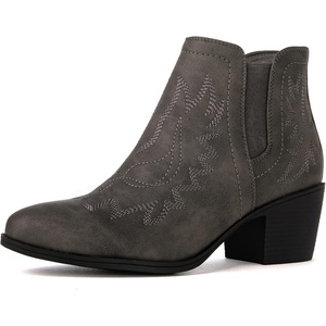 image:imageGLOBALWIN Womens Cowgirl Boots Pull On Ankle Booties21yy01 Grey2