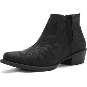 image:imageGLOBALWIN Womens Cowgirl Boots Pull On Ankle Booties25yy05 Black