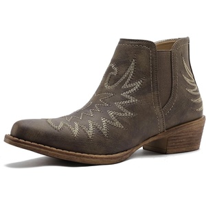 image:imageGLOBALWIN Womens Cowgirl Boots Pull On Ankle Booties25yy05 Brown