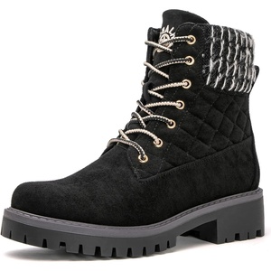 image:imageGLOBALWIN Womens Fall Winter Quilted Ankle Boots  Warm Fleece Lined Winter Booties Combat Boots For Snow and Rain NonSlip Fashion Ankle Booties1915 Black3