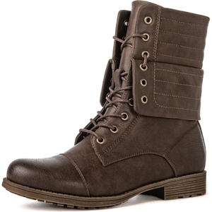 image:imageGLOBALWIN Womens Fashion Low Heels Lace Up Ankle Boots22yy06 Brown