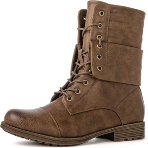 image:imageGLOBALWIN Womens Fashion Low Heels Lace Up Ankle Boots22yy06 Camel