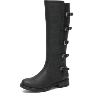 image:imageGLOBALWIN Womens Knee High Boots Horseback Riding Tall Boots For Women With Low Heel Comforable For Walking23yy17 Black