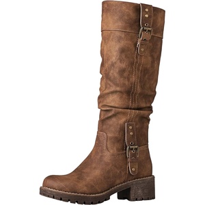 image:imageGLOBALWIN Womens KneeHigh Riding Boots Tall Fashion Boots with Chunky Low Heel amp Side Zipper Everyday Wear Casual Boots For Women19yy15 Camel