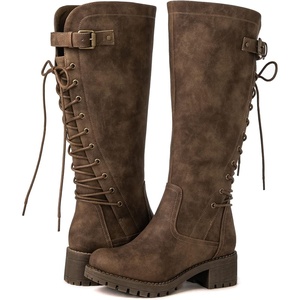 image:imageGLOBALWIN Womens Lace Up Back Knee High Fashion Boots19yy29 Camel2