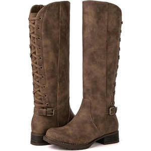image:imageGLOBALWIN Womens Quilted Knee High Fashion Boots Strappy Boots For Women21yy10 Camel5