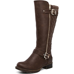 image:imageGLOBALWIN Womens Quilted KneeHigh Fashion Dressy Riding Boots17yy01 Brown