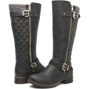image:imageGLOBALWIN Womens Quilted KneeHigh Fashion Dressy Riding Boots17yy01 Grey