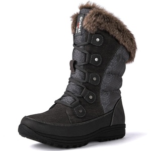 image:imageGLOBALWIN Womens Snow Boots Waterproof MidCalf Winter Boots with Thermal Fleece Lining Insulated Cold Weather Protection and NonSlip Sole for Snowy Commutes1817 Grey4