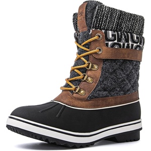image:imageGLOBALWIN Womens Waterproof Winter Boots Snow Boots For Women1910 BrownPrints