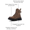image:imageGLOBALWIN Womens Combat Boots Lace Up Ankle Booties Comfortable Lug Sole Boots For Women Chunky Low Heel21yy28 Camel