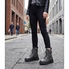 image:imageGLOBALWIN Womens Combat Boots Lace Up Ankle Booties Comfortable Lug Sole Boots For Women Chunky Low Heel21yy28 Grey