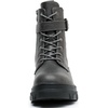 image:imageGLOBALWIN Womens Combat Boots Lace Up Ankle Booties Comfortable Lug Sole Boots For Women Chunky Low Heel21yy28 Grey
