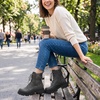 image:imageGLOBALWIN Womens Combat Boots Lace Up Ankle Booties Comfortable Lug Sole Boots For Women Chunky Low Heel21yy28 Grey