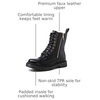 image:imageGLOBALWIN Womens Combat Boots Lace Up Boots For Women Ankle Booties For Women Low Heel21yy19 Black
