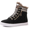 image:imageGLOBALWIN Womens Platform Wedge Sneakers Outdoor AntiSlip Winter Snow Hiking Furry Ankle Boots for Women21yy02 Black1