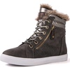 image:imageGLOBALWIN Womens Platform Wedge Sneakers Outdoor AntiSlip Winter Snow Hiking Furry Ankle Boots for Women21yy02 Grey1