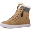 image:imageGLOBALWIN Womens Platform Wedge Sneakers Outdoor AntiSlip Winter Snow Hiking Furry Ankle Boots for Women21yy02 Khaki1
