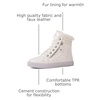 image:imageGLOBALWIN Womens Platform Wedge Sneakers Outdoor AntiSlip Winter Snow Hiking Furry Ankle Boots for Women21yy02 White1