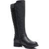 image:imageGLOBALWIN Womens Quilted Knee High Boots For Women Low Heel Comfortable Fashion Riding Boots19yy01black