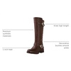 image:imageGLOBALWIN Womens Quilted Knee High Boots For Women Low Heel Comfortable Fashion Riding Boots19yy01brown