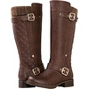 image:imageGLOBALWIN Womens Quilted Knee High Boots For Women Low Heel Comfortable Fashion Riding Boots19yy01brown