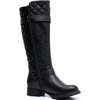 image:imageGLOBALWIN Womens Quilted Knee High Boots Low Heel Comfortable Fashion Dressy Riding Boots For Women19yy03black