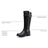 image:imageGLOBALWIN Womens Quilted Knee High Boots Low Heel Comfortable Fashion Dressy Riding Boots For Women19yy03black
