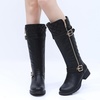 image:imageGLOBALWIN Womens Quilted Knee High Boots Low Heel Comfortable Fashion Dressy Riding Boots For Women19yy03black